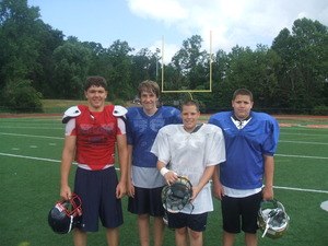Eric Esposito and fellow campers at the 2010 Hedgecock/Cotchery Football Camp in Wayne, NJ.